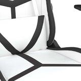  Masažna igraća stolica s osloncem bijelo-crna od umjetne kože Bijela | shoptok.hr