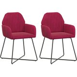  Trpezarijske stolice 2 pcs Baršun Vinska crvena 55 x 50 x 84 cm | shoptok.hr