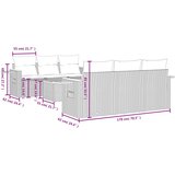 7-dijelni set vrtnih sofa od poliratana s jastucima crni | shoptok.hr
