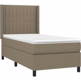  Krevet s oprugama i madracem smeđesivi 90x190 cm od tkanine | shoptok.hr