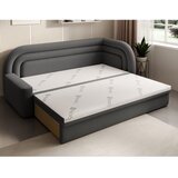 ELTAP Siva žametna raztegljiva/s prostorom za shranjevanje sedežna garnitura desni kot 223 cm Fabillo – | Shoptok.si