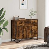  Komoda boja dimljenog hrasta 97x32,5x74,5 cm konstruirano drvo | shoptok.hr