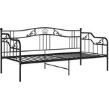  Okvir za krevet na razvlačenje crni metalni 90 x 200 cm | shoptok.hr