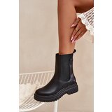 Boto Women Chelsea Boots On Platform And Flat Heel Slip On Black Ravessa | shoptok.hr