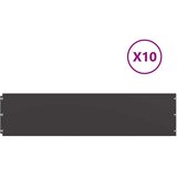 vidaXL Rubovi za travnjak 10 kom crni 25x103 cm hladno valjani čelik | shoptok.hr