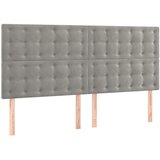  LED uzglavlje svjetlosivo 200x5x118/128 cm baršunasto | shoptok.hr