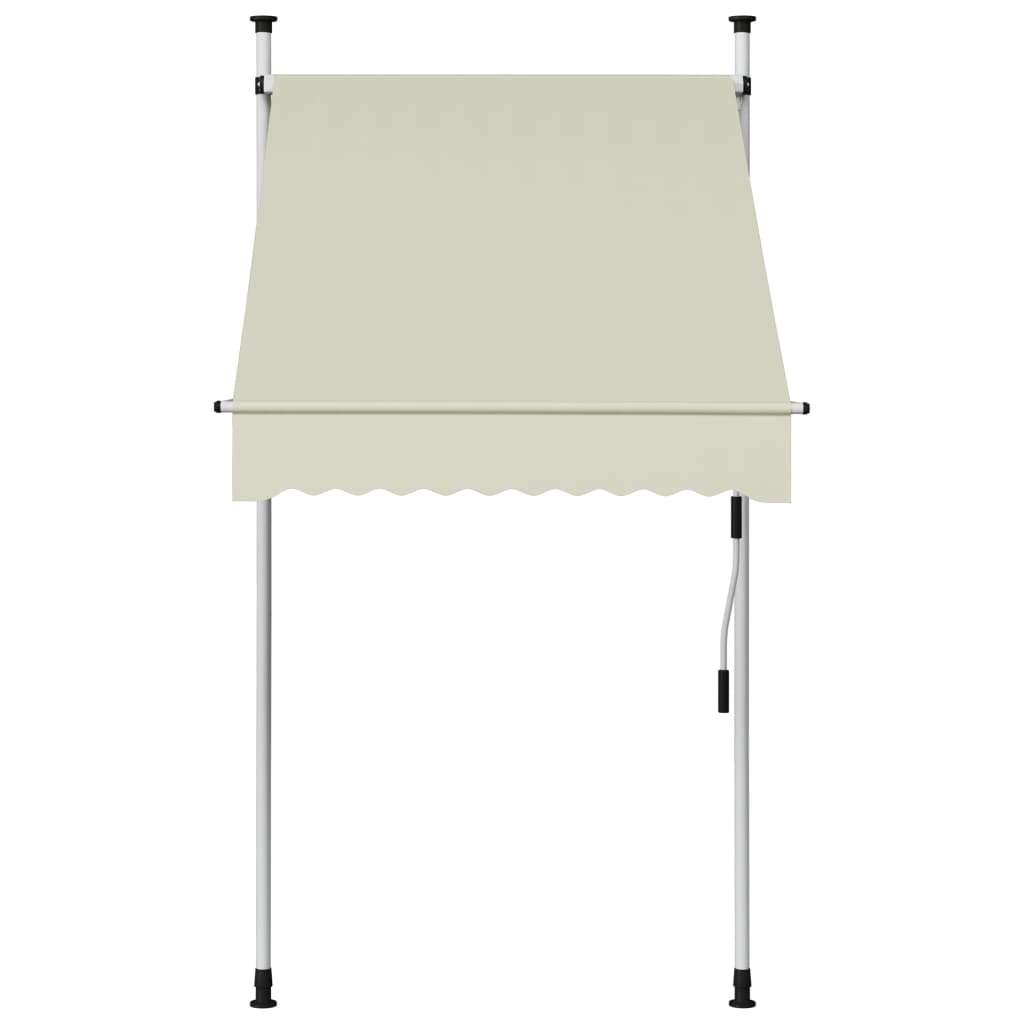 vidaXL Ročno zložljiva tenda 100 cm krem | Shoptok.si