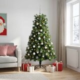  Umjetno božićno drvce s pomičnim granama i kuglicama 210 cm | shoptok.hr