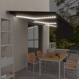 vidaXL Automatska tenda s roletom i senzorom LED 6 x 3 m antracit | shoptok.hr
