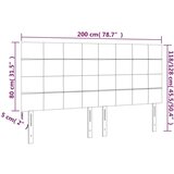  Posteljno vzglavje temno sivo 200x5x118/128 cm blago, (20793685) | Shoptok.si