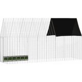  Kavez za zečeve Srebrno 400 x 100 x 210 cm Cinkani čelik | Eponuda.com