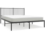  Metalni okvir za krevet s uzglavljem crni 160x200 cm | shoptok.hr