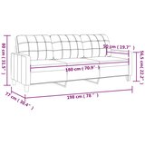  Trosjed crni 180 cm od umjetne kože | shoptok.hr