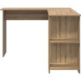  Kutni stol s policom Umjetnički hrast 140 x 113,5 x 75 cm | shoptok.hr
