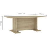  Stolić za kavu boja hrasta sonome 103 5 x 60 x 40 cm od iverice - sonoma hrast 1 | shoptok.hr