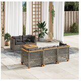 vidaXL 6-dijelni set vrtnih sofa od poliratana s jastucima sivi | shoptok.hr