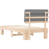  Krevetni okvir s tapiciranim uzglavljem Svijetlo siva | shoptok.hr