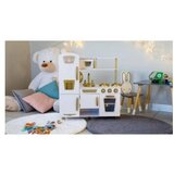 ECO TOYS velika drvena kuhinja za decu white and gold | Eponuda.com