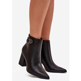 Boto Ladies Ankle Boots With Decorative Detail Black Tharina | shoptok.hr
