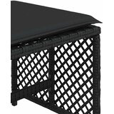  Vrtni stolci s jastucima 4 kom crni 41x41x36 cm od poliratana | shoptok.hr