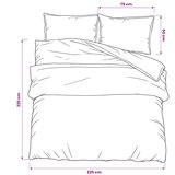  Set posteljine za poplun sivi 225x220 cm pamučni | shoptok.hr