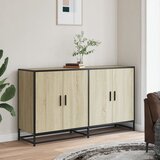  Komoda sonoma hrast 134x35x76 cm izrađeno drvo | shoptok.hr