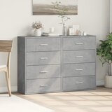  Komoda 2 kom siva boja betona 60x31x84 cm konstruiranog drva | shoptok.hr