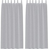 Voile zavjesa 2 kom. Tamno siva 245 x 140 cm Poliester | shoptok.hr
