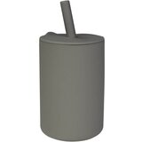 Tryco silikonski lonček s slamico olive gray Cene