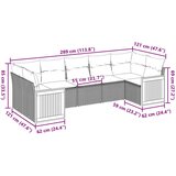  7-dijelni set vrtnih sofa od poliratana s jastucima bež | shoptok.hr