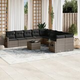  11-dijelni set vrtnih sofa od poliratana s jastucima sivi | shoptok.hr