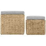  2-dijelni set taburea od morske trave sivi | Eponuda.com