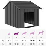 vidaXL Pasja hiša s streho 83x130x85 cm Pocinkano jeklo | Shoptok.si