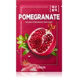 The Saem Natural Mask Sheet Pomegranate maska iz platna za intenzivno gladitev in posvetlitev kože 21 ml Cene
