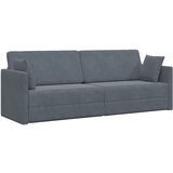 vidaXL Kauč na razvlačenje 2-u-1 Tamnosivi 213x144x60 cm Baršun | shoptok.hr