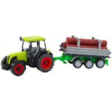 Traktor za igru sa prikolicom za drva 47cm - zeleno/sivi | Shoptok.si