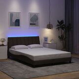  Posteljni okvir brez vzmetnice temno rjav 140x200 cm tkanina | Shoptok.si