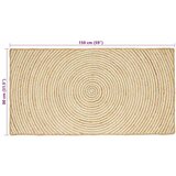  Tepisi za područja Bijela 80 x 150 cm Juta | Eponuda.ba