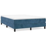 vidaXL Box spring postelja z vzmetnico temno modra 140x200 cm žamet, (20883811) Cene