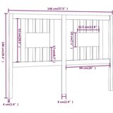 Posteljno vzglavje belo 146x4x100 cm trdna borovina, (20645083) | Shoptok.si