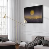  Slika - Futuristic landscape 3 (1 Part) Wide 120x80 U crnom drvenom okviru | shoptok.hr