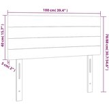  Uzglavlje tamnoplavi 100x5x78/88 cm baršunasti | shoptok.hr