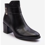 Kesi Women's leather ankle boots Black Starines Cene