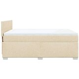 vidaXL Krevet s oprugama i madracem krem 140x200 cm od tkanine | shoptok.hr