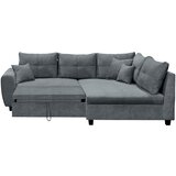 MID.YOU KOTNA SEDEŽNA GARNITURA, mikrovelur antracit | Shoptok.si