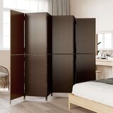 vidaXL Pregrada za sobo 6 plošč rjav poli ratan | Shoptok.si