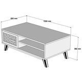 Hanah home Klub sto Ayla 105x38,2x60​cm Orah | Eponuda.ba