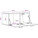  Ormar za Zid Zidna montaža Staro drvo 80 x 36,5 x 35 cm | Eponuda.com