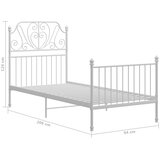  Okvir za krevet bijeli metalni 90 x 200 cm | Eponuda.com