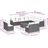  13-dijelni set vrtnih sofa s jastucima poliratan Bež | shoptok.hr